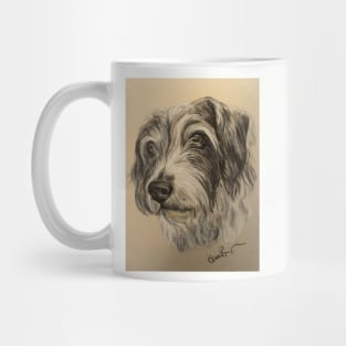 Scruffy grey and white dog Mug